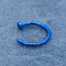 nez en acier chirurgical de 18G 8mm perçant le cercle bleu du goujon C du nez 18G
